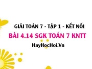 Bài 4.14 SGK Toán 7 tập 1 Kết nối tri thức